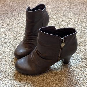 Brown booties size 8